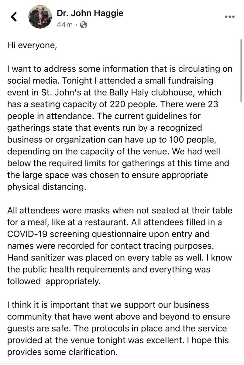 YoniFreedhoff's tweet image. How it started vs how it's going. How can anyone expect public to just do right thing (putting aside fact for large swath of same, that's often made impossible by social determinants of health) when even gov. officials regularly don't? This is Newfoundland's Minister of Health
