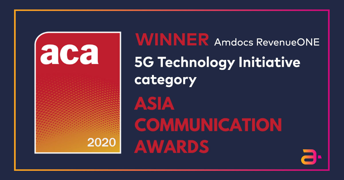 AmdocsTech's tweet photo. We are proud to announce that RevenueONE is the #WINNER for the Asia Communication Awards in the #5G Technology Initiative category.

Discover all the details here: https://t.co/B4Yfw47VhI

#RevenueONE #monetization #AmdocsTechnology https://t.co/10dlGWzqLd