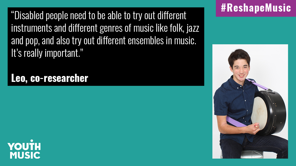  Folk musician Leo, believes its important that “Disabled people need to be able to try out different instruments and different genres of music"  Watch Leo's interview:  https://bit.ly/2JtOpde&nbsp;5/10