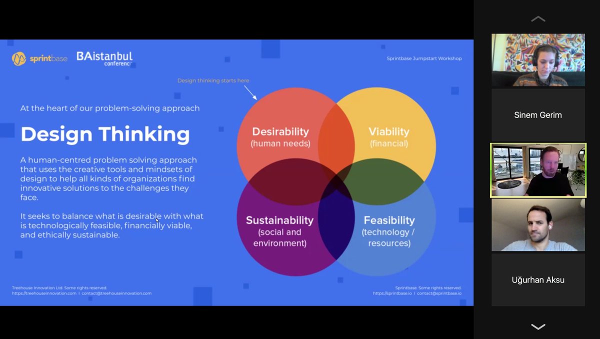baistconf's tweet photo. Workshop sessions of Virtual BAistanbul Conference has started!

Adam Billing, Duncan Brannan &amp; Steve Baker are facilitating "Experiential Workshop: How to Create Impact at Scale with Remote Innovation"

#BAistanbul #designthinking #remoteinnovation https://t.co/e3h6rBdjwT
