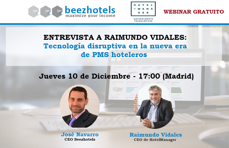 beezhotels's tweet photo. ¡Próximo #Webinar! La semana que viene entrevistaremos a Raimundo Vidales, CEO de #HotelManager 👇

ℹ️ Tecnología disruptiva en la nueva era de PMS hoteleros.
📌 Jueves 10 de Diciembre a las 17:00 (Madrid)
📝 Inscripciones: https://t.co/FnkKvb2BMT

#beezhotels #Webinars https://t.co/ckfcdyKumX