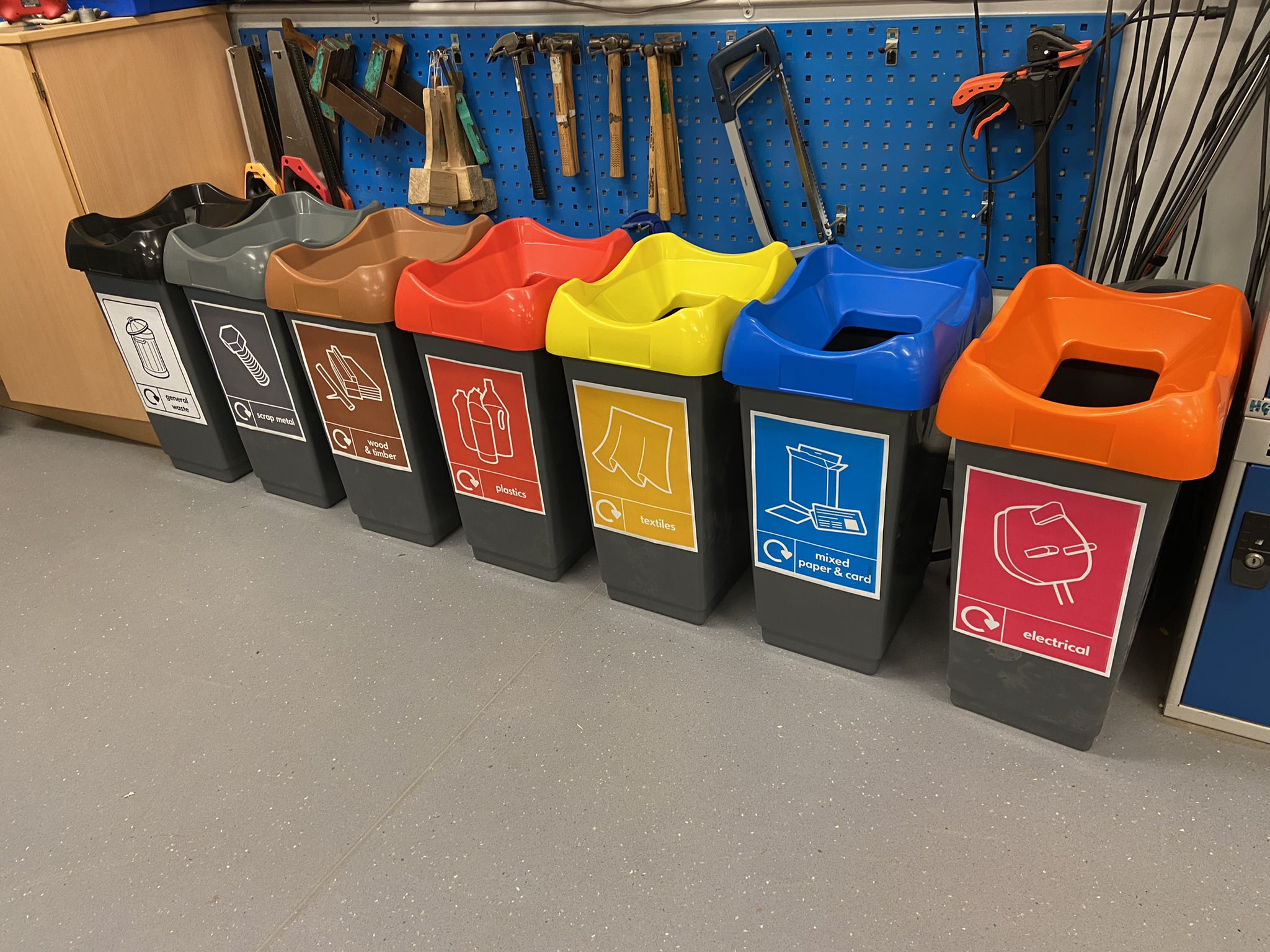 Highgate DTE on Twitter: "Introducing our new recycling bins. Every material will have it's own path to being reused or recycled. #recyclingbins #recycle #mixedwaste #reduce #reuse #repair #refuse #rethink #sustainability https://t.co/0u0ioulr64" /