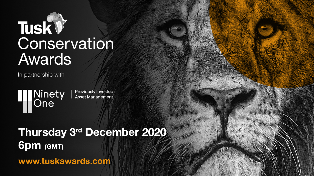 Join me and a global virtual audience at 18:00 GMT on 3 December for a night of celebration and inspiration, as we honour 2020's greatest African conservationists tuskawards.com/2020event  
#NotOnTheirWatch #ForAllTheyDo #TuskAwards
@tusk_org