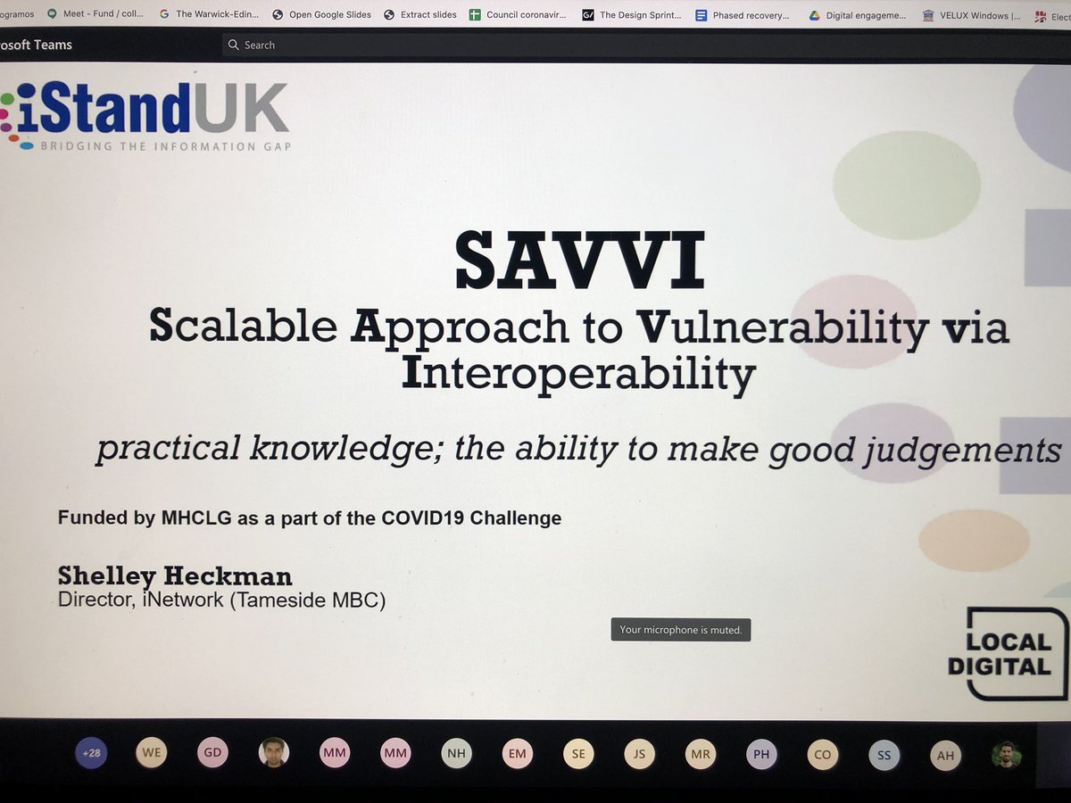 egle_a_ieva's tweet image. A taster presentation from @shelleyheckman @istanduk at our #LocalDigitalC19Challenge 2nd showcase! To find out more about supporting vulnerable people, go to istanduk.org/savvi/ and join their webinar on 10 December 2020 2pm – 4pm techuk.org/what-we-delive… #FixThePlumbing