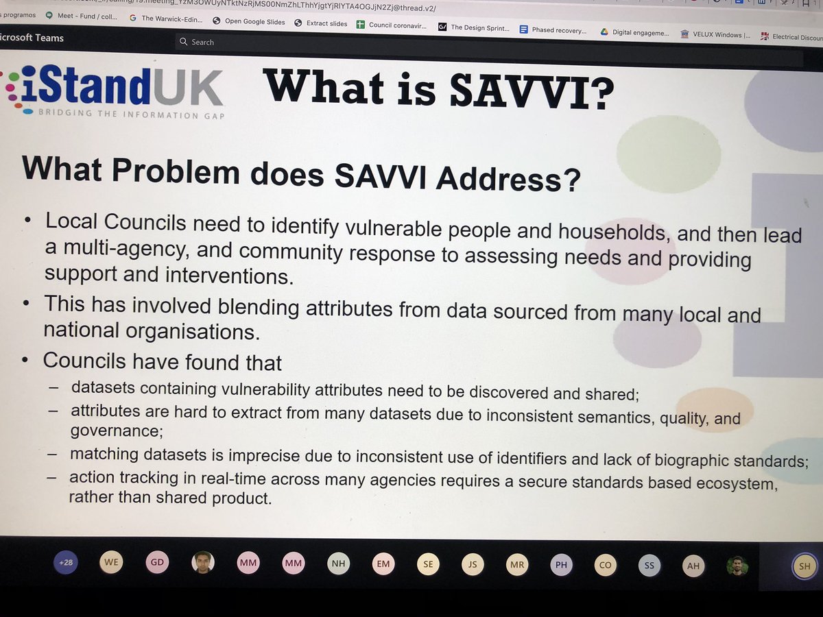 egle_a_ieva's tweet image. A taster presentation from @shelleyheckman @istanduk at our #LocalDigitalC19Challenge 2nd showcase! To find out more about supporting vulnerable people, go to istanduk.org/savvi/ and join their webinar on 10 December 2020 2pm – 4pm techuk.org/what-we-delive… #FixThePlumbing