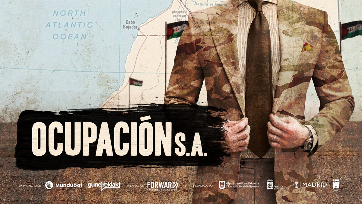 📣 LLEGÓ EL DÍA: Ya podéis ver en abierto 'Ocupación S.A.', el documental que desvela cómo las empresas españolas saquean impunemente el #SáharaOccidental.

Compartid, debatid, comentad... 👇
mundubat.org/ya-puedes-ver-…