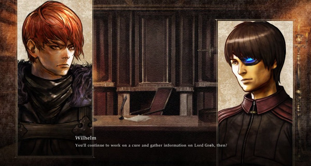 moving on-if someone with more knowledge on this subject wants to chime in and help me figure out:what the hell is going on with wilhelm?is he just working with Aval as an ally or is he part of it? he has the Aval uniform on but no eyepatch...I didn't look @ his library entry