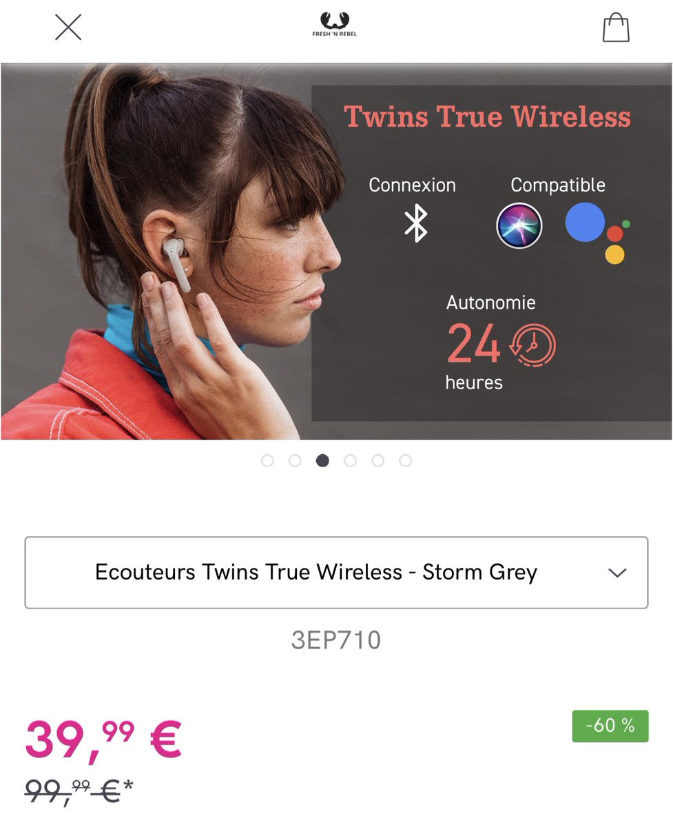 MaugerFred's tweet photo. Profitez-en uniquement aujourd’hui sur VEEPEE,il n’y en aura pas pour tout le monde#Truewirelessearbuds#FreshNRebel#BlackFridayweek https://t.co/jDIon66ah1