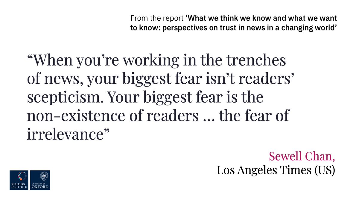  Where do preconceptions about news come from? How can they be changed?We want to know when, how, and why audiences might be willing to revise their preconceptions about news. Those are essential questions because journalism would become irrelevant without an audience