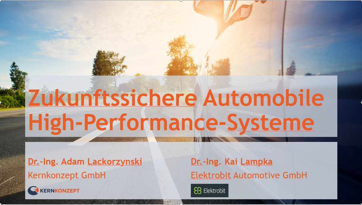 Today at #ESEKongress #Kernkonzept’s Adam Lackorzynski And #Elektrobit‘s Kai Lampka will discuss how to build safe and secure automotive HPC systems – Why is a micro-hypervisor a key to success? Session Automotive I ese2020.virtual-venue.io/de/session/137… #L4Re #Hypervisor #OperatingSystem #HPC