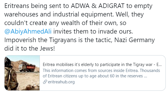 Finally, we are alerting the world that there's every evidence on the ground that shows we are heading into an even more dire future. As to whether you sit idly by or ACT NOW, we will leave it to your conscience. But, the clock is ticking.  #TigrayGenocide  @hrw  @GenocideWatch1