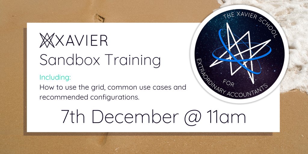 Ever wished for a massive on-demand and always up-to-date reporting spreadsheet of ALL your data? Enter the Xavier Sandbox! 🏖️

Join Mel on December 17th as she walks you through this masterclass to make the most of this powerful tool. Register here: buff.ly/3fYSv92