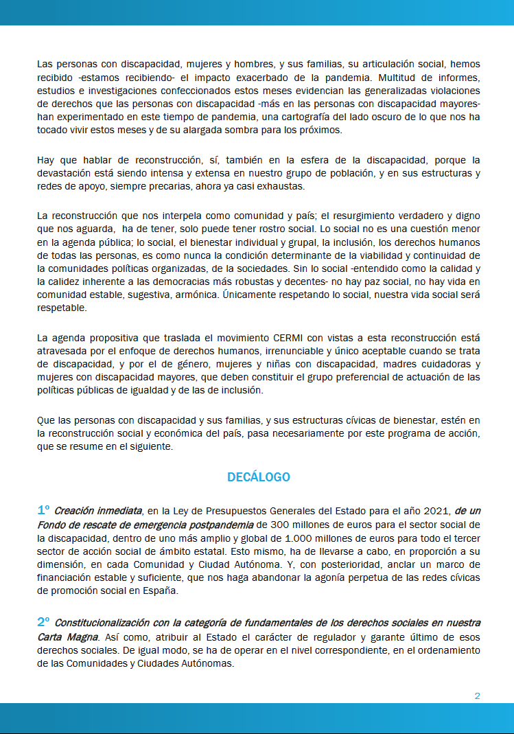 danocerebralE's tweet photo. Para dar comienzo al #DiaInternacionalDeLaDiscapacidad, compartimos el manifiesto de @Cermi_Estatal, en el que se reclama que la #discapacidad esté presente en la reconstrucción social y económica que se está acometiendo tras la pandemia de #COVID19.

#DiadelaDiscapacidad https://t.co/y0lSu33utZ