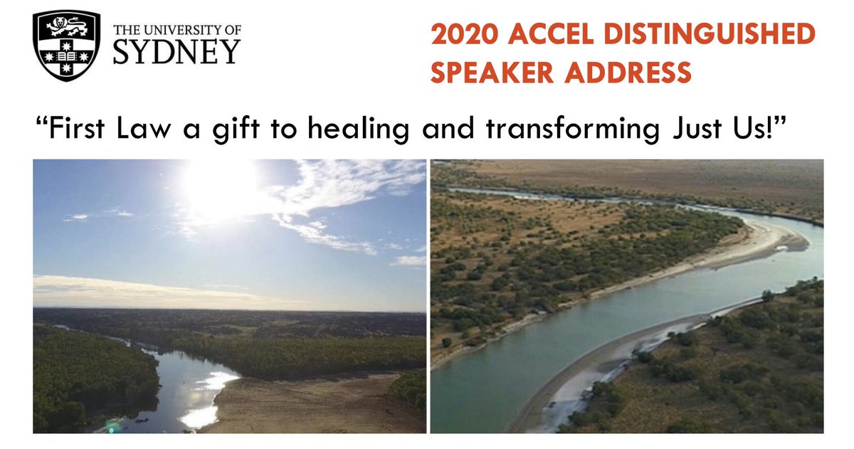 University Of Sydney - 2020 - ACCEL Distinguished Speaker Address - Dr Anne Poelina's & Marlikka Perdrisat presentation includes a short film, ‘Warloongarriy Law First Law’ - please re-share - martuwarrafitzroyriver.org/news/accel-dis…