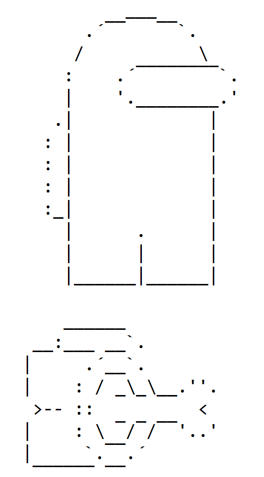 MHF_Error's tweet photo. Hey @AmongUsGame #asciiart https://t.co/wufphfZQPL
