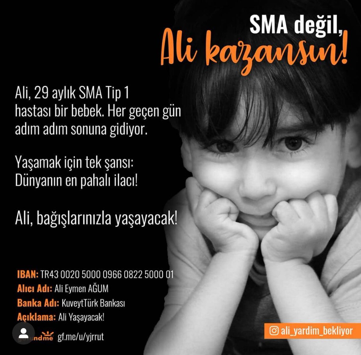 Gülben abla, sma tip1 hastasıyım. Yaşayabilmek için dünyanın en pahalı ilacına ihtiyacım var ve bu tedavi benim son şansım ! 15 Aralık a kadar ilac paramın toplanması gerekiyor. Lütfen sesimi duyurmama yardım et.
<a href="/gulbenergen/">Gülben Ergen</a>