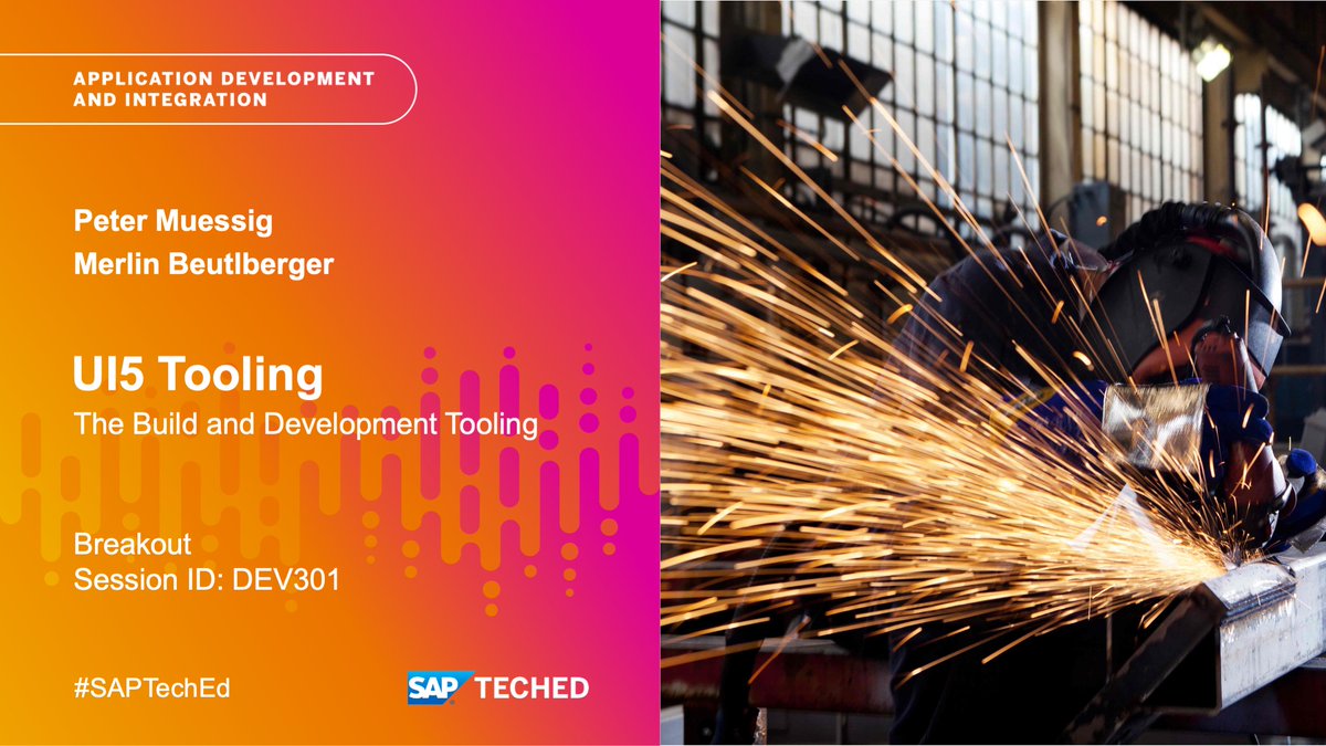 pmuessig's tweet photo. #SAPTechEd is coming... Learn about the #UI5Tooling how it can boost your build and development experience for #SAPUI5 applications. @RandomByte and I will do an intro and demo showcasing how to use and extend it for your needs. Interested? Register here: https://t.co/QsK6FnN6ed https://t.co/Uxru9YCXP3