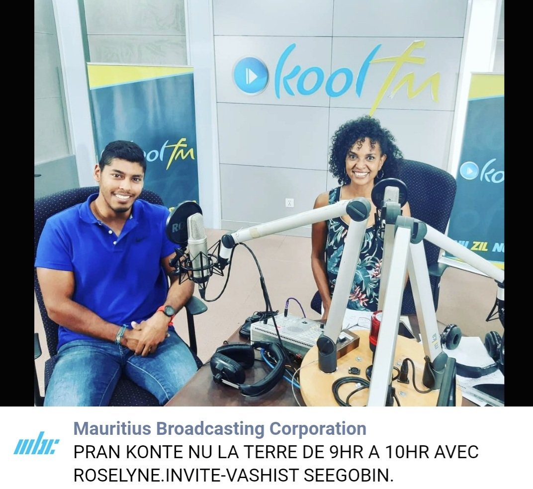 It was a wonderful experience to be invited by the National TV channel, MBC, for the programme 'Pran kont nu la terre' to talk about #Sustainable food production through #aquaponics and on my doctoral study which focuses on the impact of #invasive #species on flying foxes!