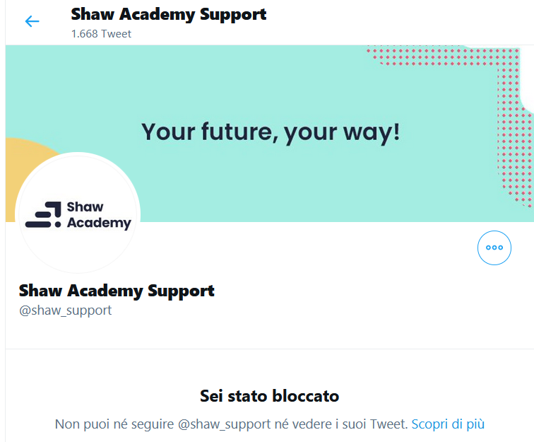 DanyGuadagno's tweet photo. SA blocked me. First he sent me this message on direct and now I can't reply anymore. @JadeBrooksJB2 #shaw_academy #scam They just gave me bread. https://t.co/0MP8Zx4Ped