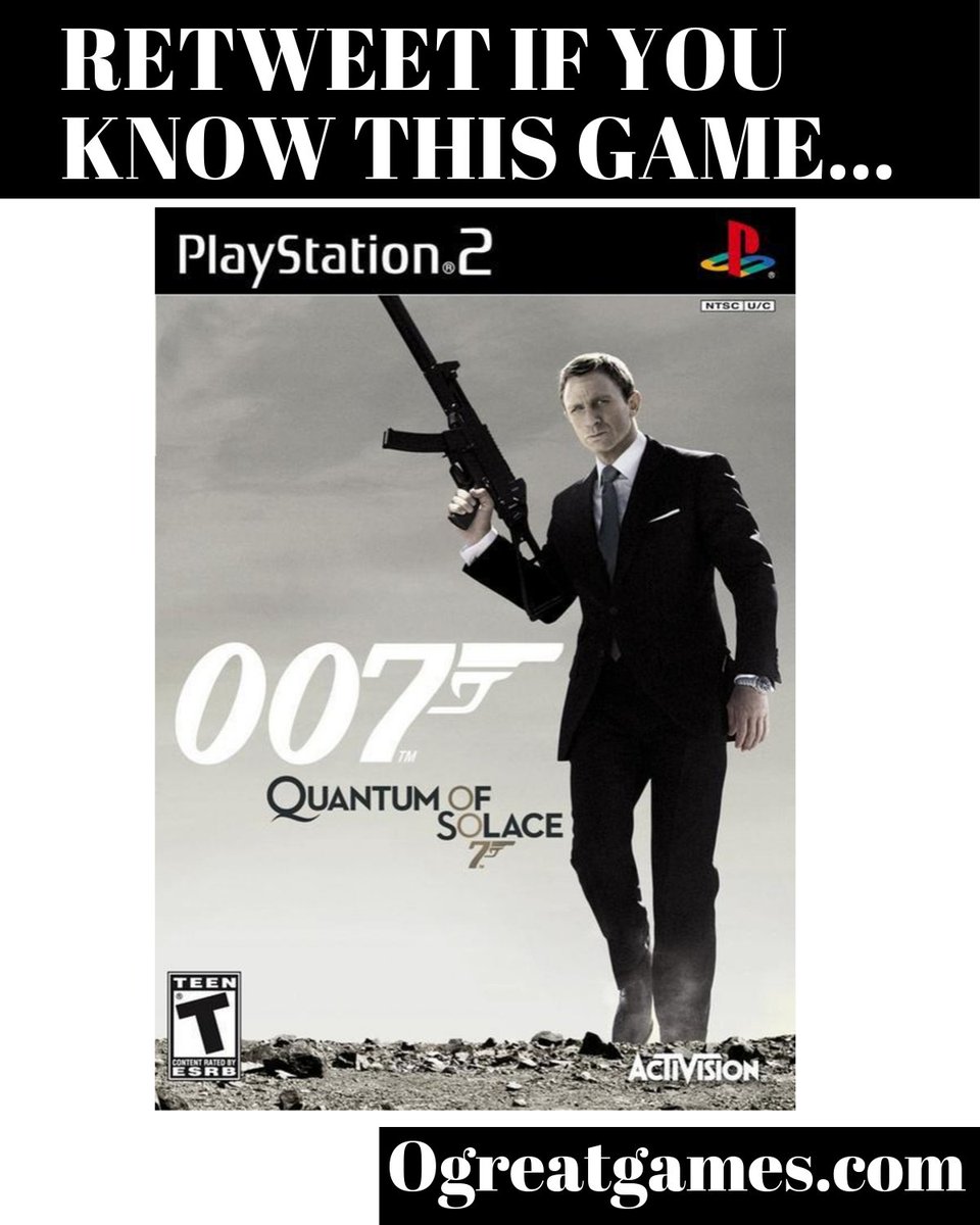 Retweet if you ever have seen the video game 007 Quantum of Solace! #if #retweet #rt #videogames #gamerunite https://t.co/2JPIPWtikG