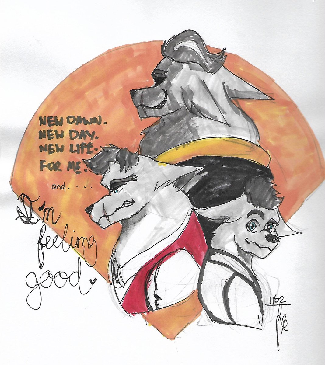 #bbukickstarter 
Fanarts I've created for Billie Bust-Up based on handpicked theme songs:
- Billie the Goat 🐐 
- Oscar,  her pet fox 
- Elaine, the pirate cat 🐱 
- Dutch,  the charasmatic wolf 🐺