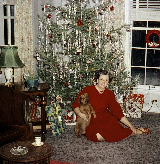 Photos of women posing with their Christmas trees (1950s/60s)Love them all.Enjoy!!