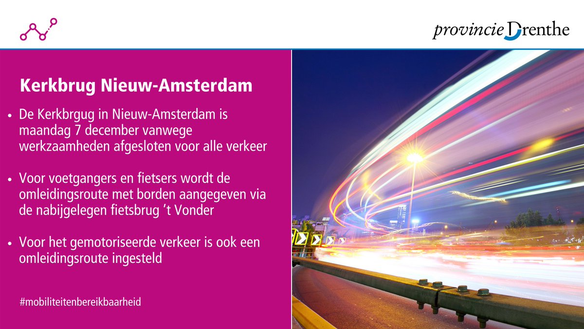 ProvDrenthe's tweet photo. Op dit moment vinden werkzaamheden plaats aan de Kerkbrug in Nieuw-Amsterdam. De slijtlaag van de fietsbrug wordt vervangen en de stalen onderbouw geconserveerd. Op maandag 7 december is hiervoor de brug voor al het verkeer afgesloten ⬇️ https://t.co/Lt1yW0o8Yv