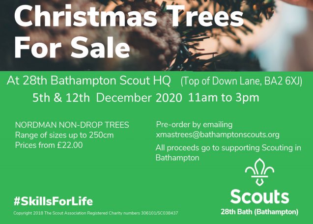 Pre-orders are in demand &amp; folks are buying early this year. If you want to collect on 12th Dec you may want to reserve your tree now to avoid disappointment. You can also select your tree in person from 11am on Saturday. See website for more info bathamptonscouts.org/trees