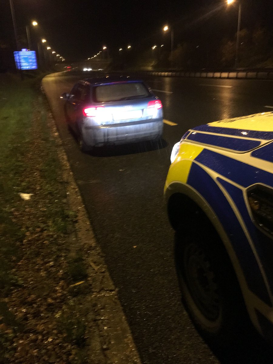 GardaTraffic's tweet image. Naas Roads Policing Unit detected this car travelling at 164kph in a 100kph zone at Kill while the road surface was wet &amp;amp; greasy from the rain. The car was stopped &amp;amp; the driver subsequently tested positive for Cannabis &amp;amp; Cocaine. They were arrested and proceedings are to follow.