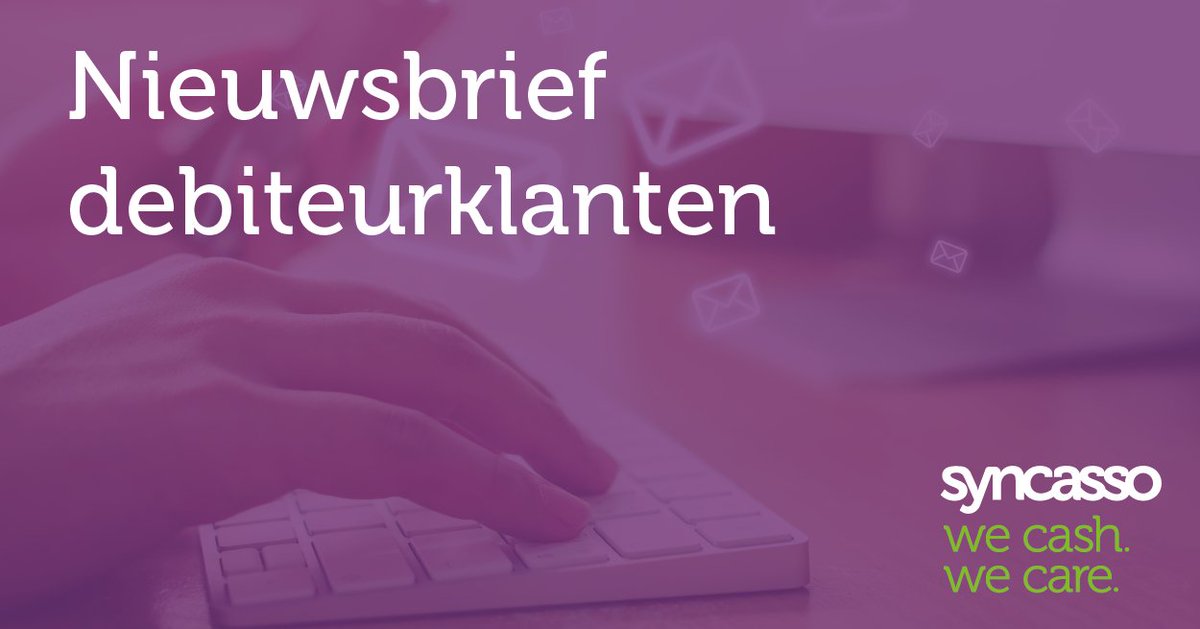 Syncasso's tweet image. Vandaag is onze debiteurennieuwsbrief verstuurd. Speciaal voor debiteurklanten geven we heldere informatie en tips waar je als debiteurklant wat aan hebt om te helpen bij het oplossen van schulden. Wil je onze nieuwsbrief lezen of zelf ontvangen? Ga naar: syncasso.nl/nieuwsbriefdeb…
