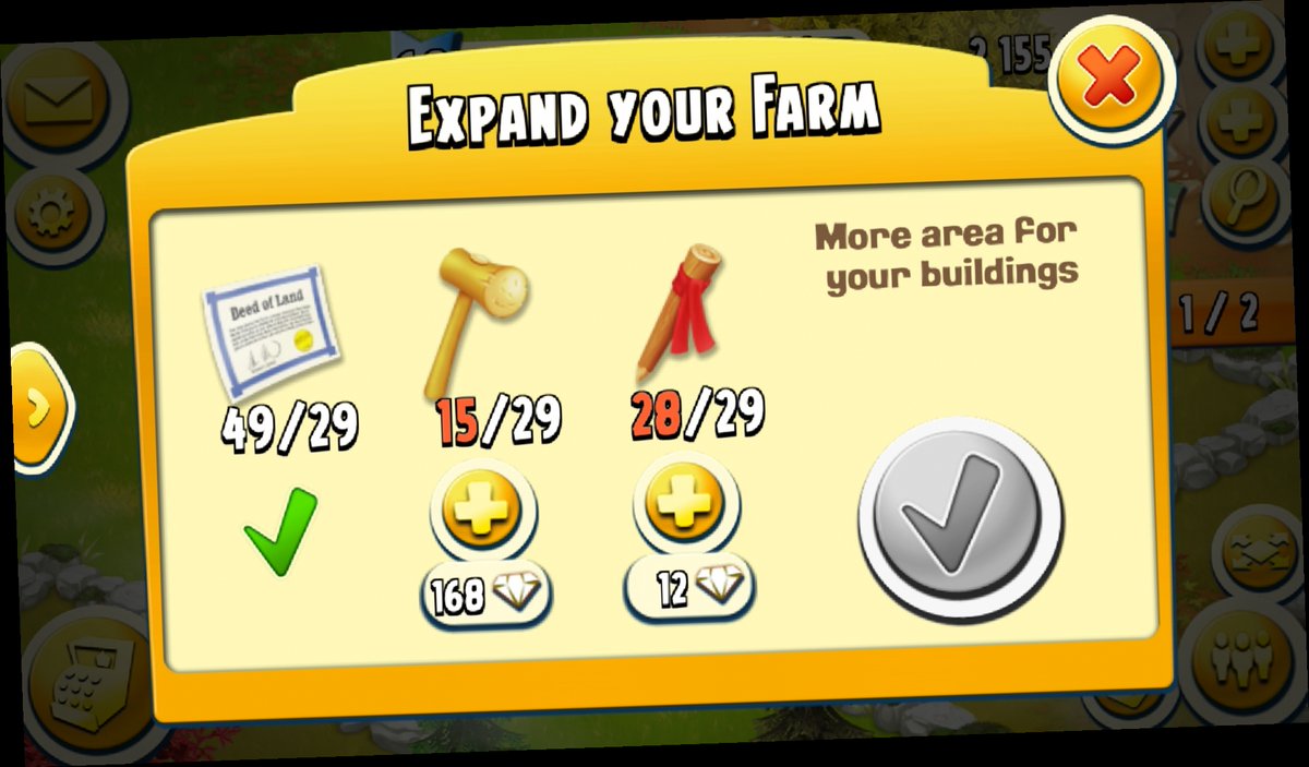 hay day cheats how to get more land deeds / Twitter