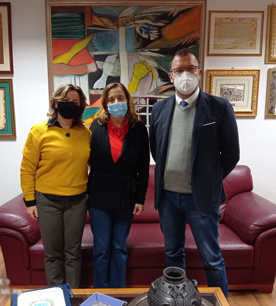 Ieri, insieme all'assessore alla Cultura Tiziana D'Oppido, il sindaco @DomenicoBennar  ha dato il benvenuto a Matera alla nuova direttrice del Museo nazionale, Annamaria Mauro #musei #Matera