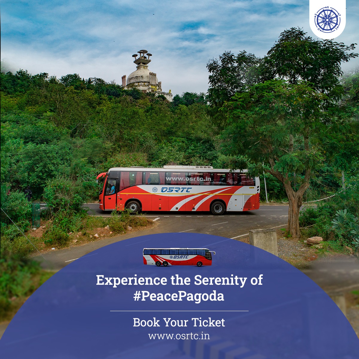 OSRTC_Odisha's tweet photo. #ThursdayHighlights
Experience the ‘Awe’ in the architectural marvel of the #PeacePagoda. Ride with #OSRTC this weekend at a pocket-friendly price to #Dhauli.
#OSRTCForOdisha #ConnectingOdisha #OdishaTourism
@arunbothra @odisha_tourism @CTOdisha @STAOdisha https://t.co/DKLOQk1Pwn