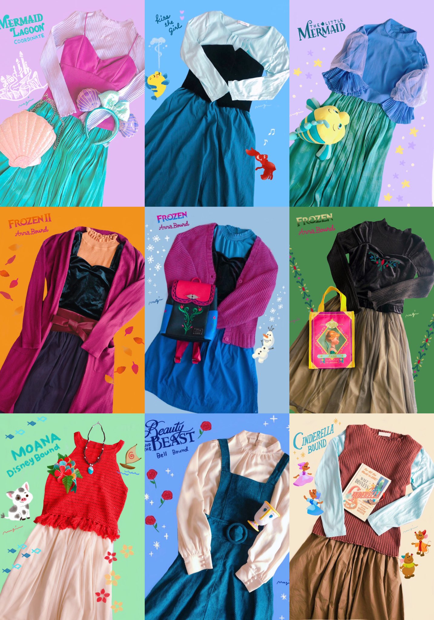 Twitter 上的 お む ぎ そ 今更ながらガールズテーマのディズニーバウンドまとめてみた 春夏服が多かったから冬服でも色々考えてる かわいい色のコートが欲しい T Co F0hvr03xyj Twitter