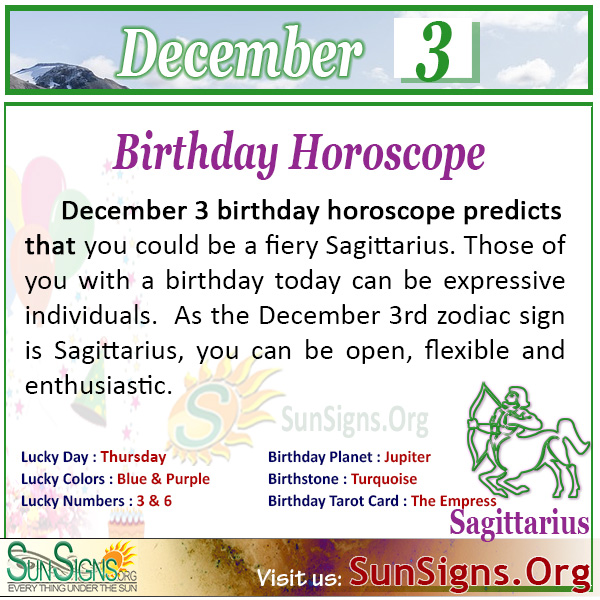 December 3rd Zodiac Sign