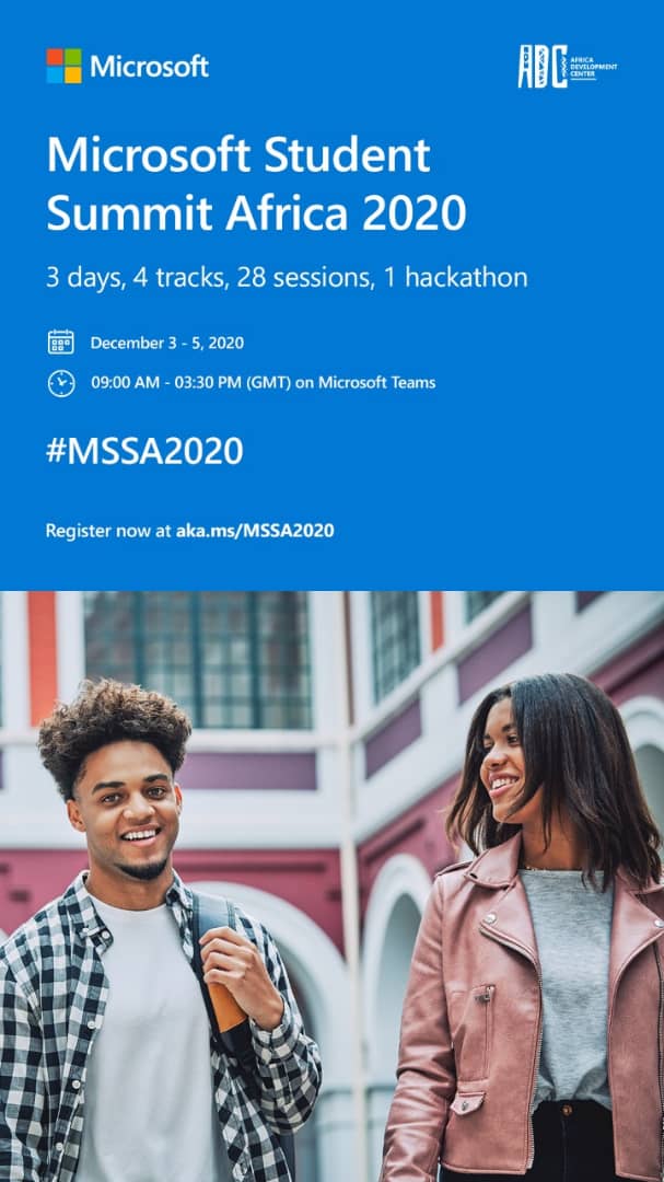 Its happening now join onboard to learn more about microsoft tools and coding world mlsaconf.azurewebsites.net/#venue
#MSSA2020 #100daysofcode <a href="/TechDekut/">Microsoft Student Ambassadors</a> <a href="/Azure/">Microsoft Azure</a> <a href="/MicrosoftADC/">Microsoft Africa Development Center</a>  <a href="/MSAmbassadorsKE/">Microsoft Learn Student Ambassadors Kenya</a> <a href="/mlsnigeria/">Med Lab ScientistsNg</a>