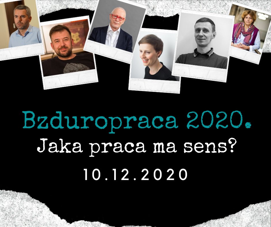 10 grudnia o godz. 10:00 wezmę udział w konferencji online - Bzduropraca 2020. Jaka praca ma sens? w panelu "Praca po pandemii. Gdzie jesteśmy i dokąd zmierzamy?" 
Zachęcam do oglądania relacji na żywo.
Wydarzenie - cutt.ly/ZhcnRG2 
<a href="/fundacjaFISE/">FISE</a>
 <a href="/ESpoleczna/">Ekonomia Społeczna</a>