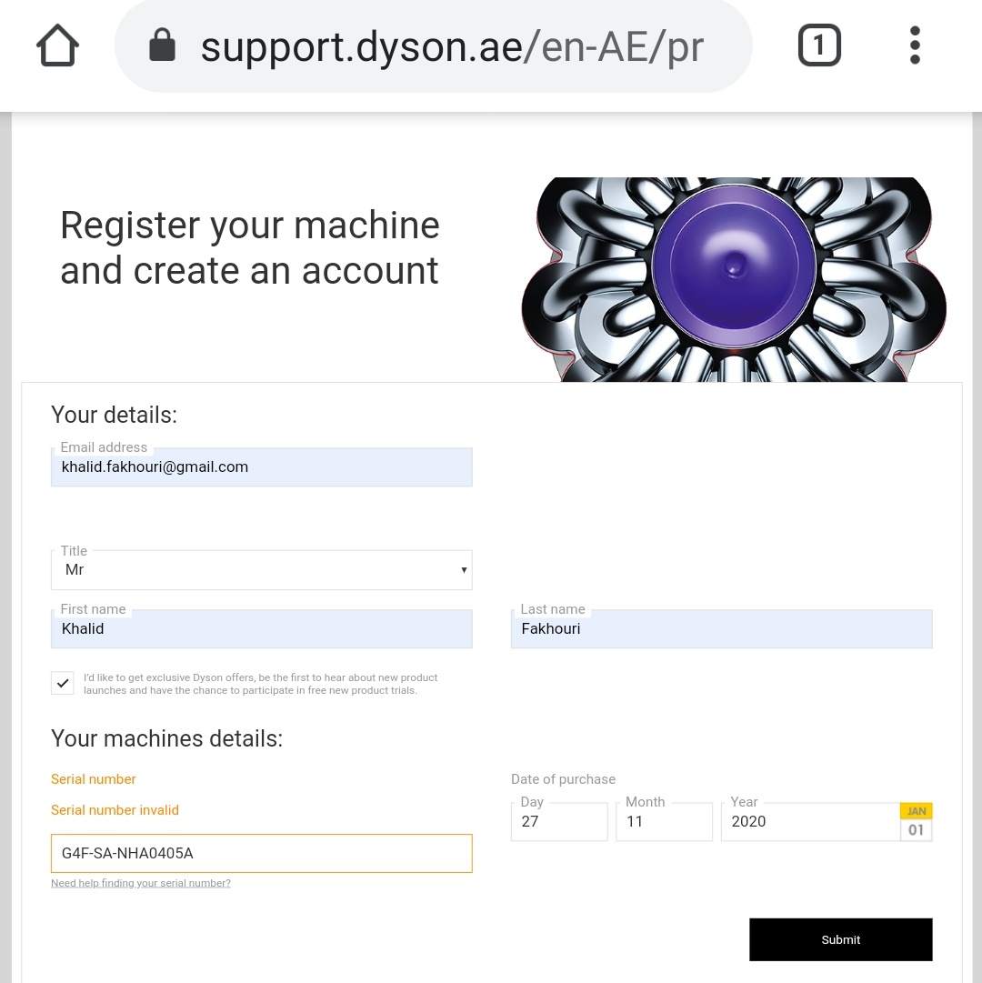 on Twitter: "@kFakhouri there, they are able to be contacted at support.uae@dyson.com or on 80058626." / Twitter