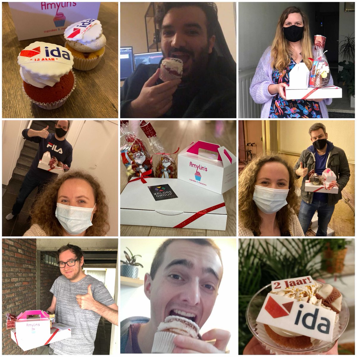 15 years of iDA🎉
That calls for a #coronaproof celebration! 🔥
Our managing partners and community manager did a huge tour in Belgium and the Netherlands, to give all of our awesome colleagues some tasty #celebration cupcakes, and maybe #SaintNicholas also did his part that day