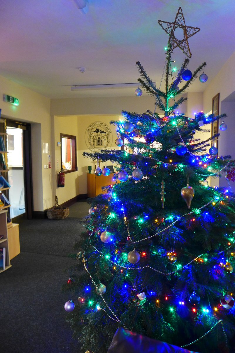 Christmas tree is - UP!!  Thank you to Neil &amp; Rachel Townley of Clayton Fold Farm in Kettleshulme for providing our lovely tree.
