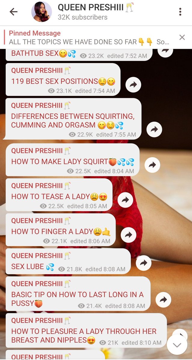 Join my telegram sex education ( https://t.me/joinchat/AAAAAFYNi5mvXg3C_fwmEQ ) channel and learn on HOW TO EAT AND FINGER A PUSSY LIKE A TRUE CHAMPION!! & other sex topics So easy to learn!! Don't worry I will bring them back to twitter. Join here down  https://t.me/joinchat/AAAAAFhLX41BtfT1L5_rtw