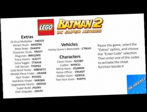 PS2 Cheat Codes: Lego Batman, PDF, Batman