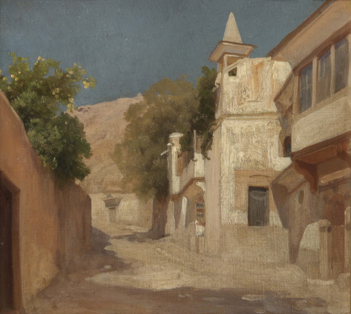 One such collecting trip was to Damascus in 1873. There, Leighton lovingly painted the house where his close friend, the explorer Richard Burton and his wife, Isabel had once lived. You can feel their absence in the eerily quiet street.  @Orleanshg
