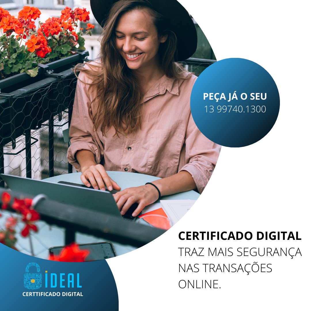 certificaideal's tweet photo. Os certificados digitais permitem a identificação de pessoa física, jurídica e equipamentos em operações online. Esse recurso reduz a burocracia e diminui substancialmente as fraudes.
#CertificadoDigital #AssinaturaDigital #Online #Digital #Ideal #Santos #SP #Tech https://t.co/XaIZ8bDiS7
