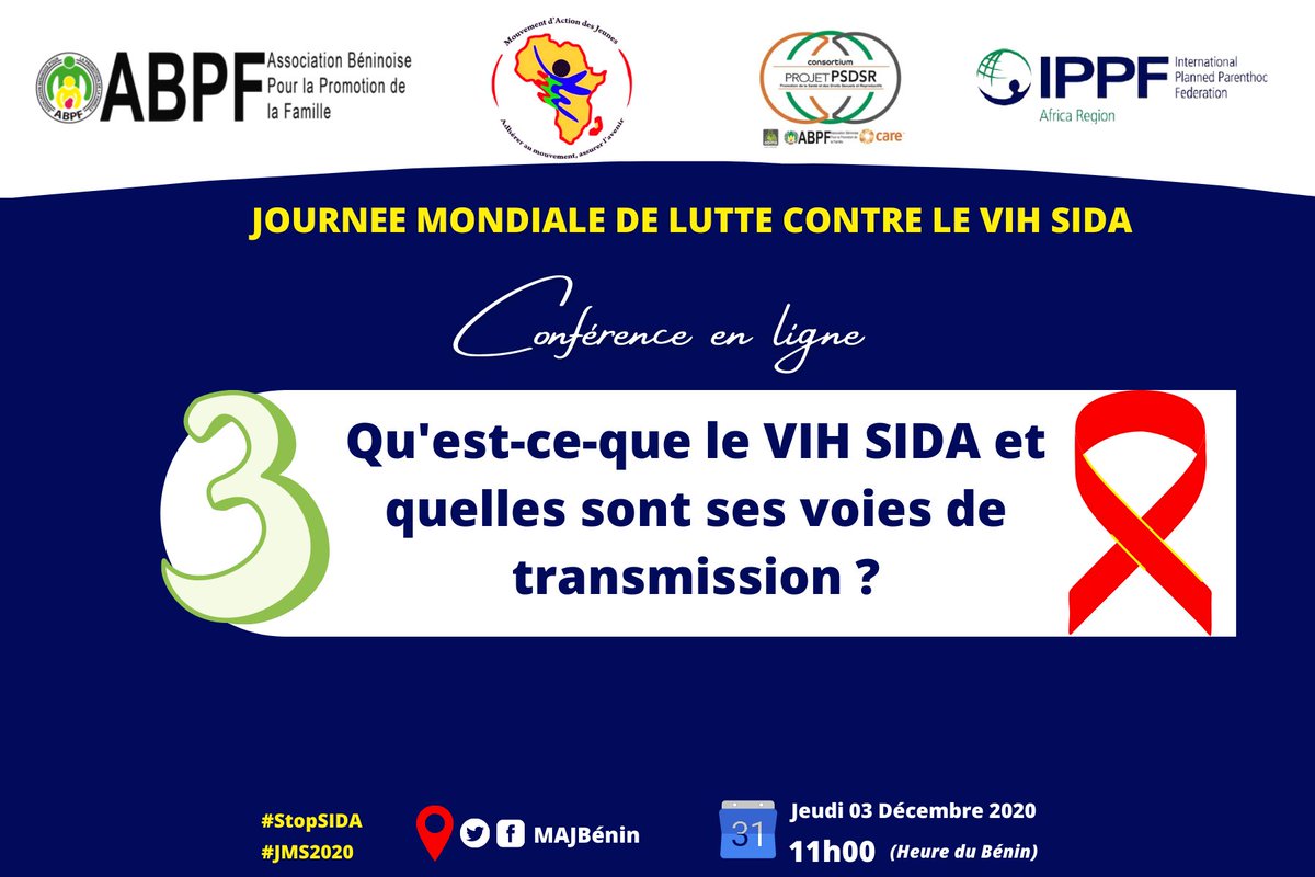 Q3: Qu'est-ce-que le VIH SIDA et quelles sont ses voies de transmission ?
#StopSIDA
#JMS2020