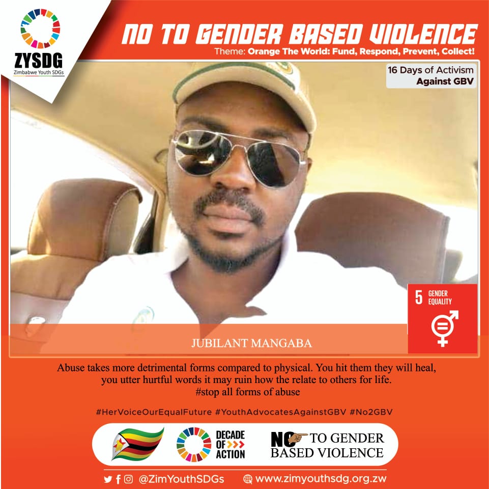 Jubilant Mangaba (@mangabakj) on Twitter photo It is our duty to keep the home, community, country, continent and the world at large #GBV free
<a href="/Daphne36130461/">Daphne</a>
<a href="/DZezai/">David Zezai</a>
<a href="/UNZimbabwe/">UN Zimbabwe</a> <a href="/LotshaGroup/">Lotsha Group Holdings</a>
<a href="/ChiedzaMutya/">Chiedza🌟🇿🇼</a> @Natalyaandrea14 <a href="/ChinyeRumby/">Rumbidzai Chinyemba</a>
<a href="/RumbidzoGunduza/">Rumbidzo Gunduza</a> <a href="/damoyedele/">Damilare Oyedele</a> @Abby_Fire_Queen #GBVmustfall
#ZimYouthSDGs
#16Days It is our duty to keep the home, community, country, continent and the world at large #GBV free
<a href="/Daphne36130461/">Daphne</a>
<a href="/DZezai/">David Zezai</a>
<a href="/UNZimbabwe/">UN Zimbabwe</a> <a href="/LotshaGroup/">Lotsha Group Holdings</a>
<a href="/ChiedzaMutya/">Chiedza🌟🇿🇼</a> @Natalyaandrea14 <a href="/ChinyeRumby/">Rumbidzai Chinyemba</a>
<a href="/RumbidzoGunduza/">Rumbidzo Gunduza</a> <a href="/damoyedele/">Damilare Oyedele</a> @Abby_Fire_Queen #GBVmustfall
#ZimYouthSDGs
#16Days