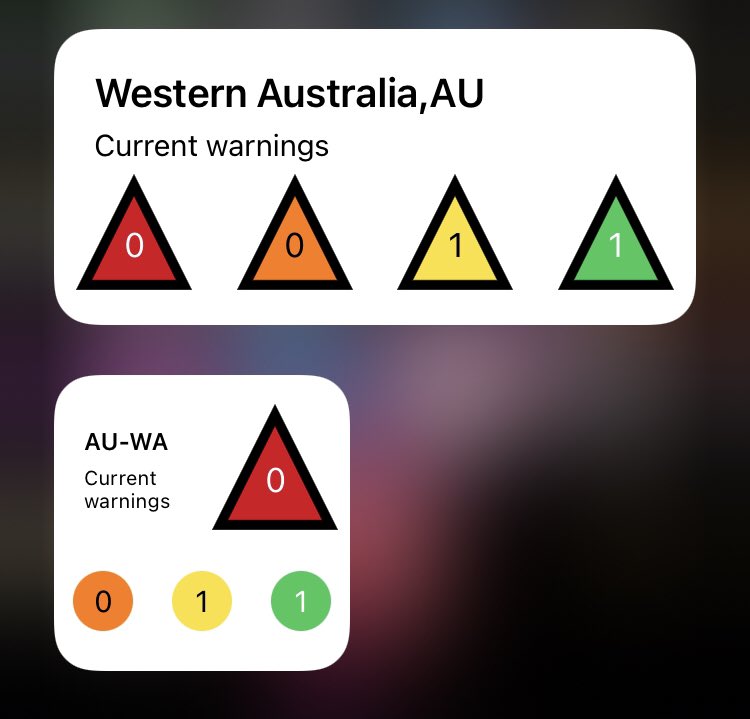 RedHelmetTech's tweet image. Keep an eye out for our new state summary warning widgets for all states / territories.. iOS &amp;amp; android for #alert2me #fire #flood #data #digital @dfes_wa #warnings #auspol