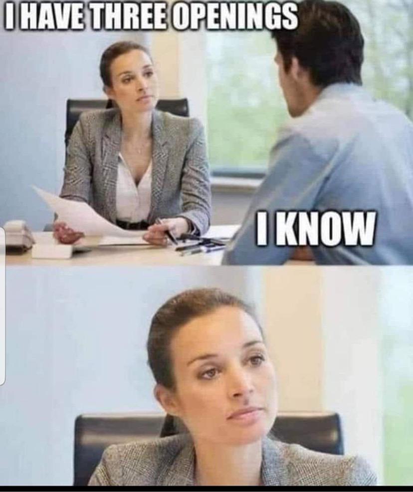 VoightKampff19's tweet image. @cjcheesecake one to make you chuckle.

#InterviewHumour