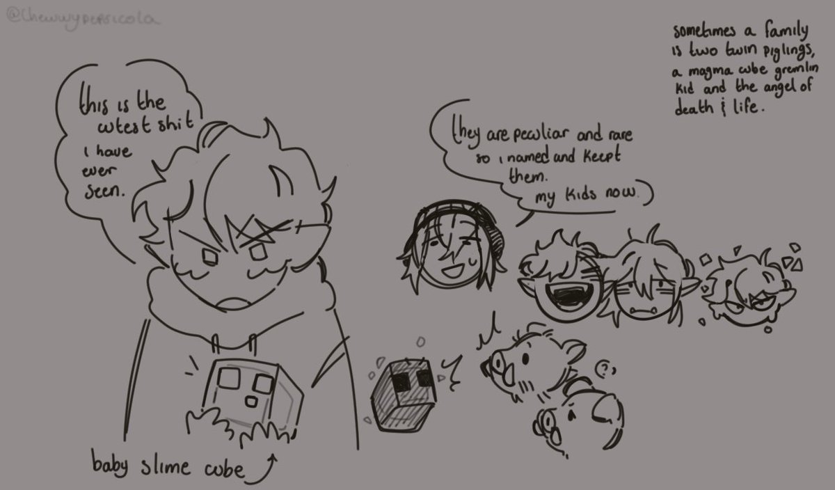 may I present to you, magma cube thingy tommyinnit ? demon child now 100% more deadly when throwing a tantrum [ #tommyinnitfanart ]