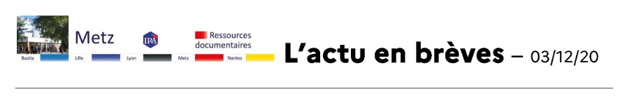 IRAdeMetz's tweet photo. 📰L'actu en brèves du 3/12 est en ligne. Retrouvez les dernières infos #fonctionpublique, #management, #politiquespubliques et plus encore sur le portail documentaire des IRA
▶️ https://t.co/r7fOJhtdoY
@dgafp #iradocumentation https://t.co/VQKJMTCZYU